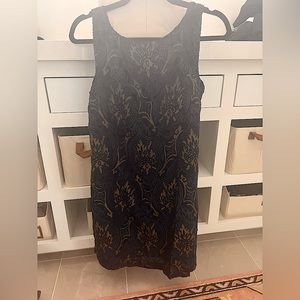 Navy & Gold Sleeveless Loft Dress Size S